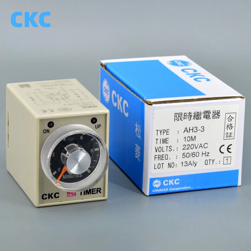 Uniteelec Original CKC AH3-3 AH3-2 Time Relay 24VDC 220V AC