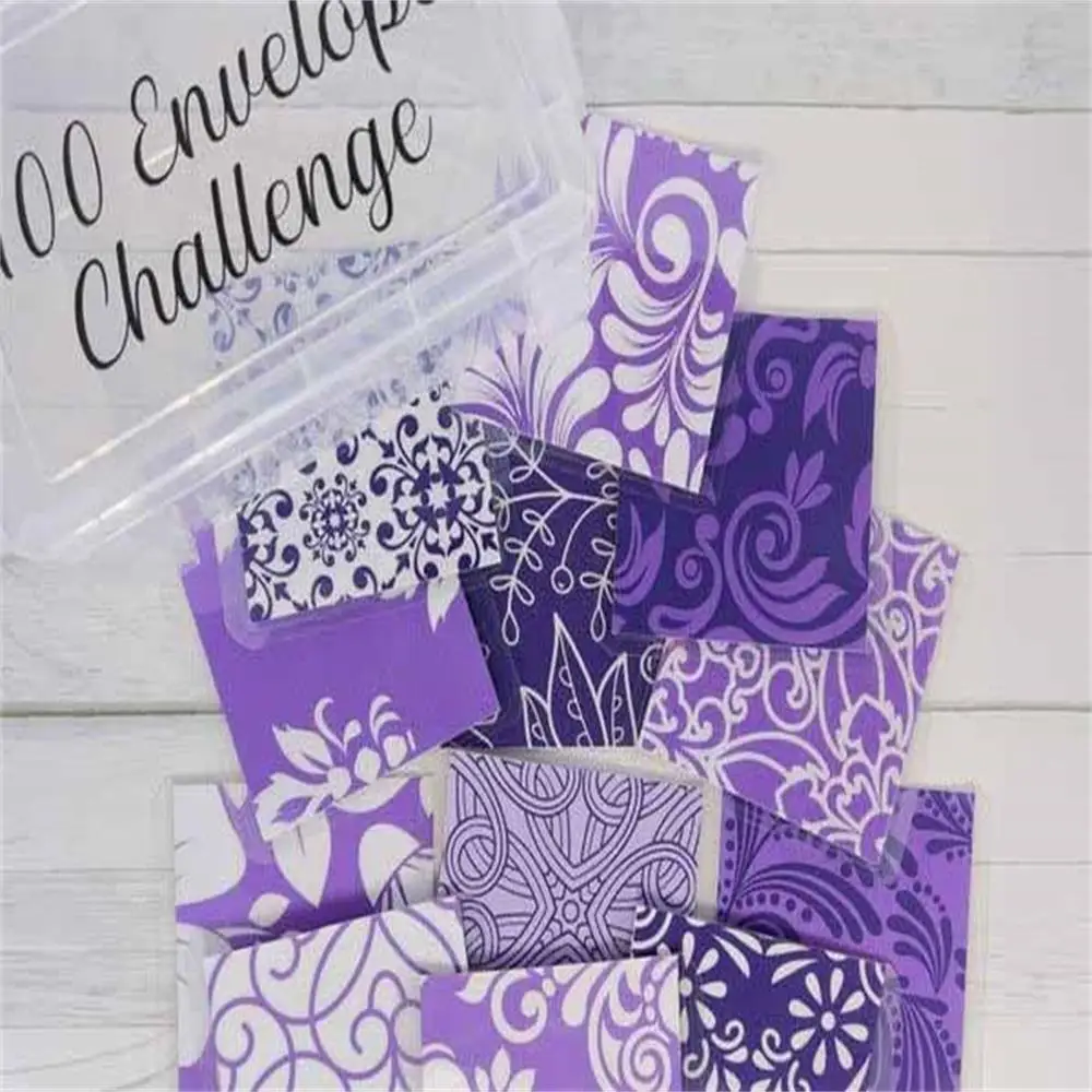 100 Envelope Challenge Box Set 100-day Money Saving Challenge Budget Planner Book Kit for Save 5050 Dollars In 100 Days