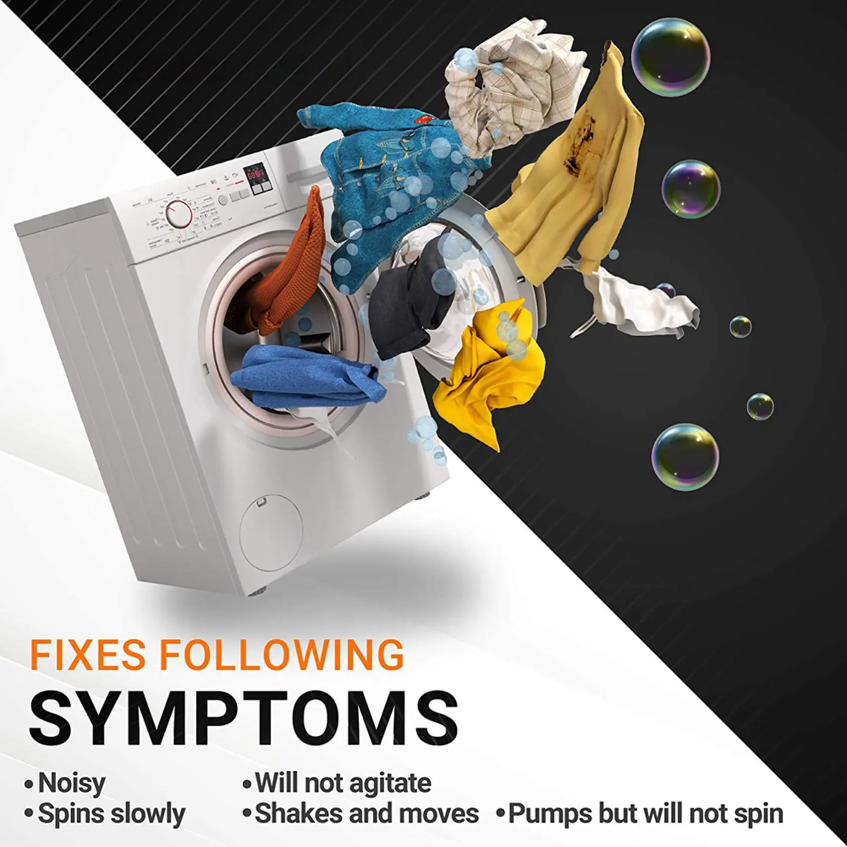 NOCM 1 Uds. Cortador de brocas de sierra perforadora para azulejos de vidrio de 25Mm y 12 Uds. Kit de repuesto para perros agitador de lavadora 80040