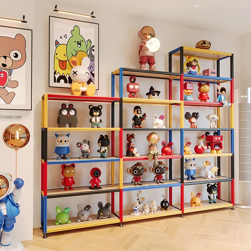 Aluminum profile marine panel display cabinet multi-layer display cabinet dopamine figure model display stand