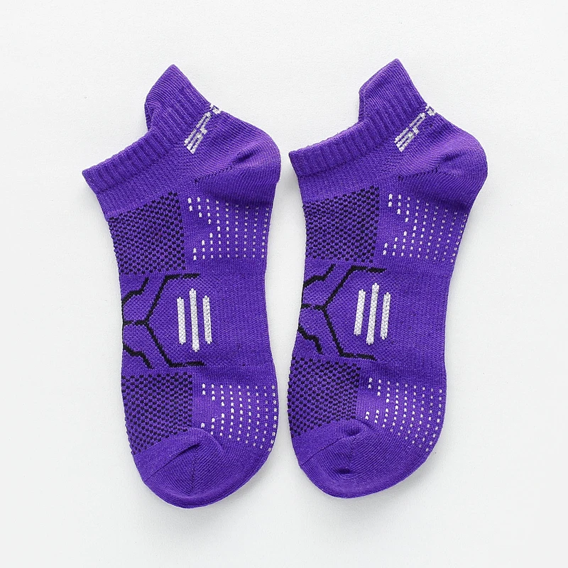 Summer Women Sports Socks Thin Breathable Mesh Strip Low Cut Non-slip Shock-absorbing Athletic Running Cottom Boat Socks