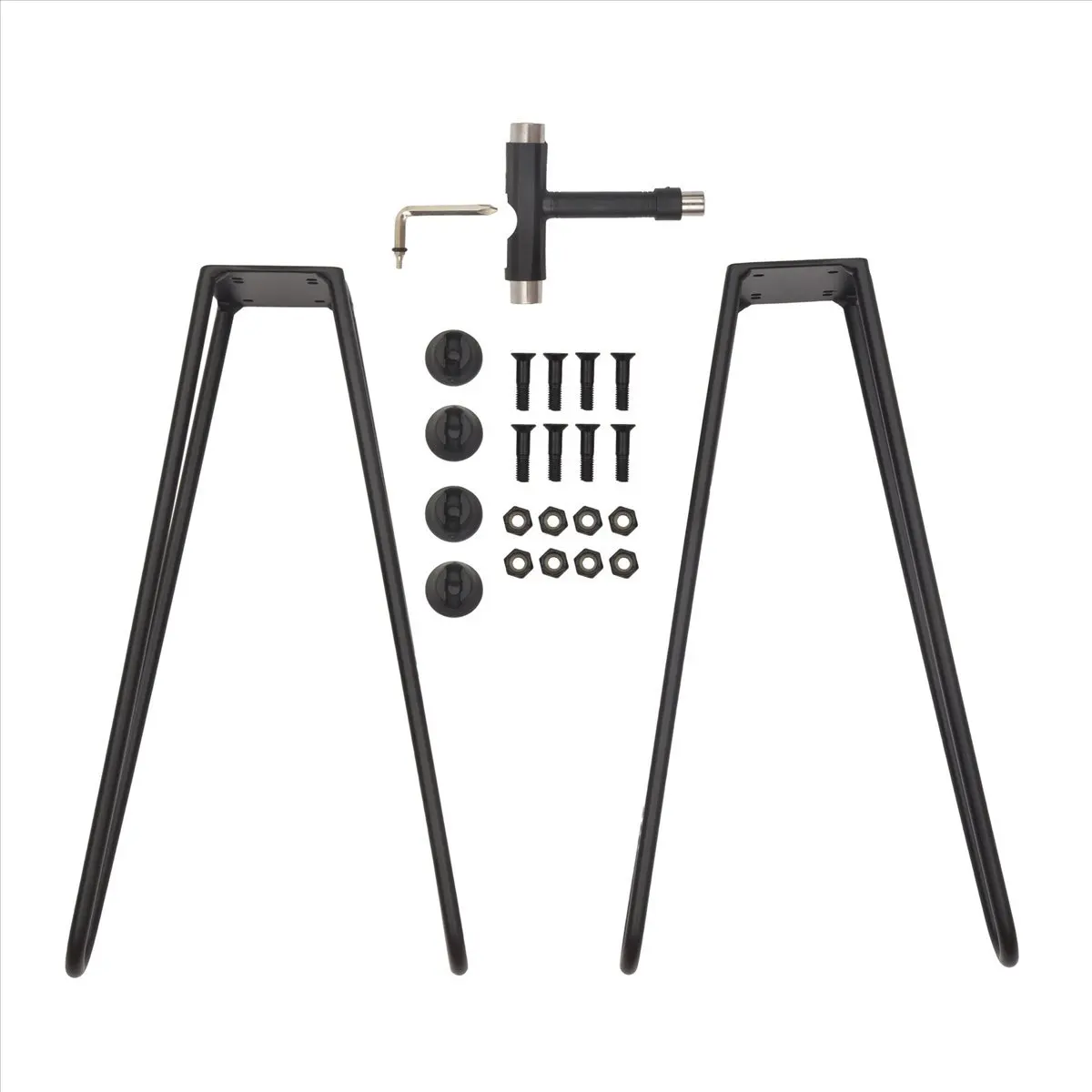 【CYBER MONDAY】Solid Skateboard Stool Bracket Skateboard Chair Leg Bracket Iron Shoe Changing Stool Foot Accessories General