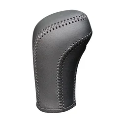 Black Genuine Leather Soft Hand-stitched Car Gear Shift Knob Covers for Suzuki Jimny Swift Grand Vitara Automatic