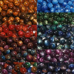 8mm 50pcs Glitter Tiger Eye Round Acrylic Resin Beads Charm Loose Spacer Beads for Handmade DIY Jewelry Making Bracelet