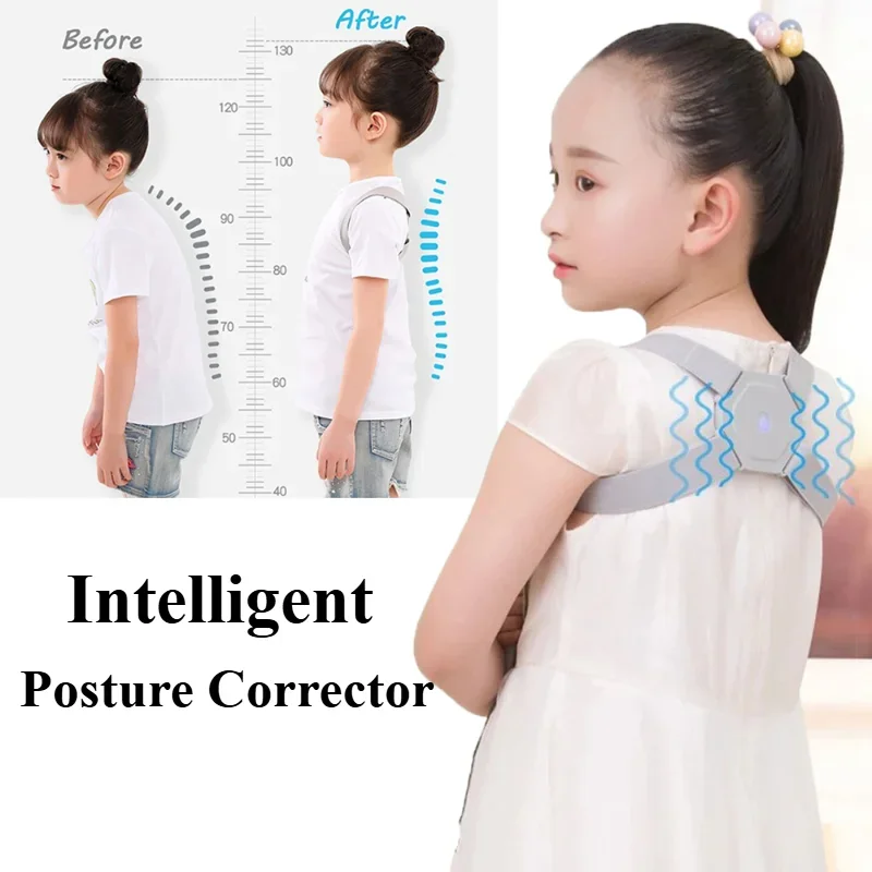 Intelligent Posture Corrector Back Posture Trainer Clavicle Spine Shoulder Correction Smart Tips Length Back Support Adjustable