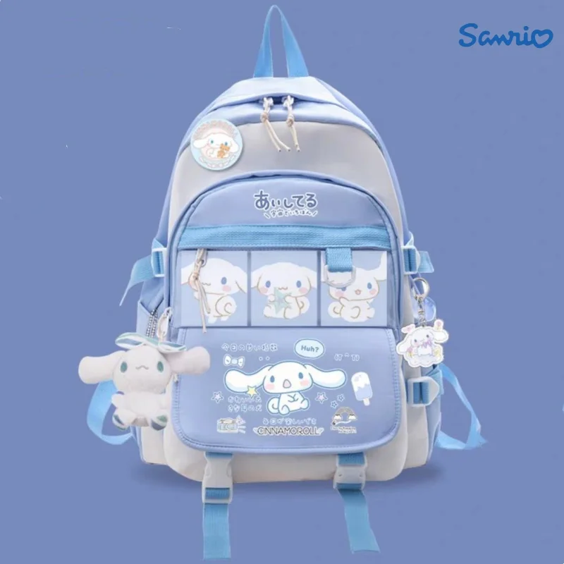 Anime Sanrio Plush Toy Cinnamoroll Backpack Children Girl Boy Schoolbag Kawaii Student School Large Bag Computer Gift