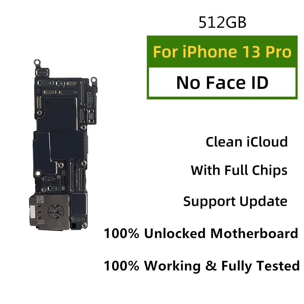 100% Working Motherboard For iPhone 13 Pro Mainboard With/NO Face