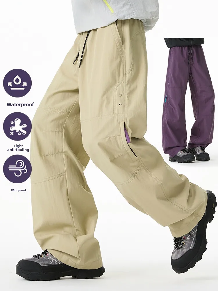 

Мужские повседневные брюки Color Blo в американском стиле, свободные, универсальные, весенне-осенние, модные, с дизайном карманов на шнурке, трендовые, спортивные, длинные штаны