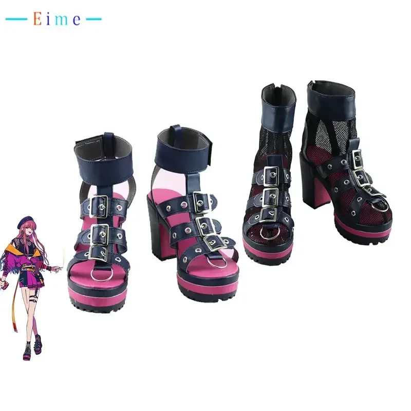 Game Paradox Live Anne Faulkner Cosplay Shoes Women Halloween Carnival Boots Cosplay Prop Black High Heel Sandals Custom Made
