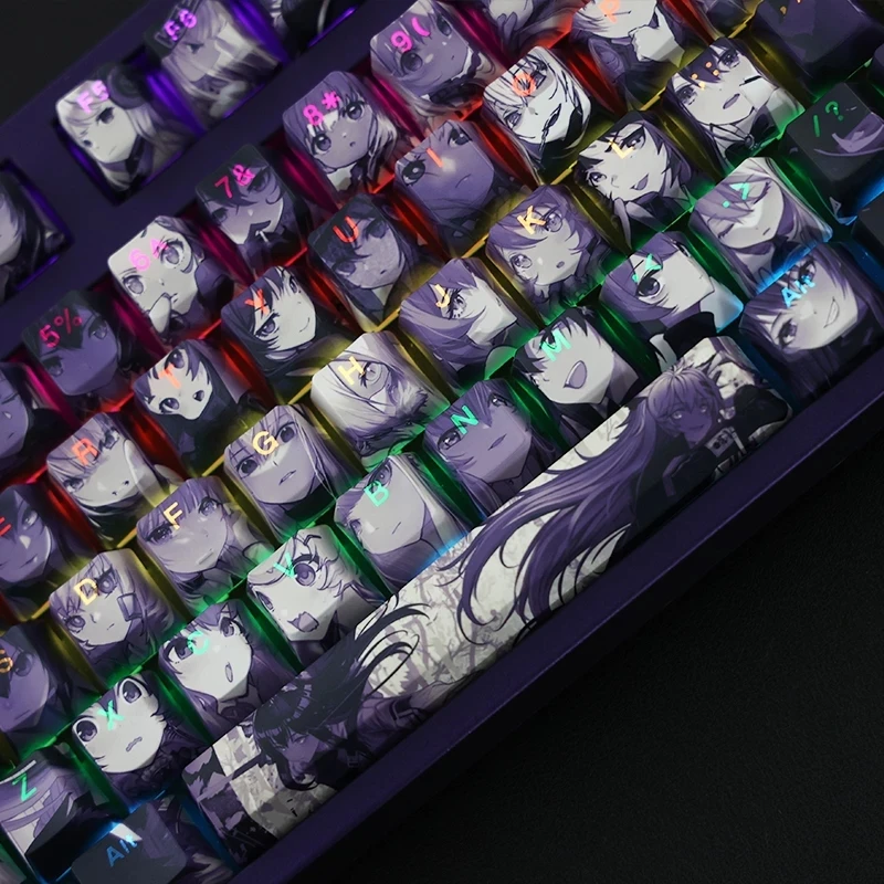 Nhật Bản Anime108 Phím/Bộ Arknights Chủ Đề Backlit Keycaps PBT Cho Bàn Phím Cơ Chơi Game Tùy Chỉnh Thiết Kế Hình Cô Gái Dễ Thương Chìa Khóa Mũ Lưỡi Trai