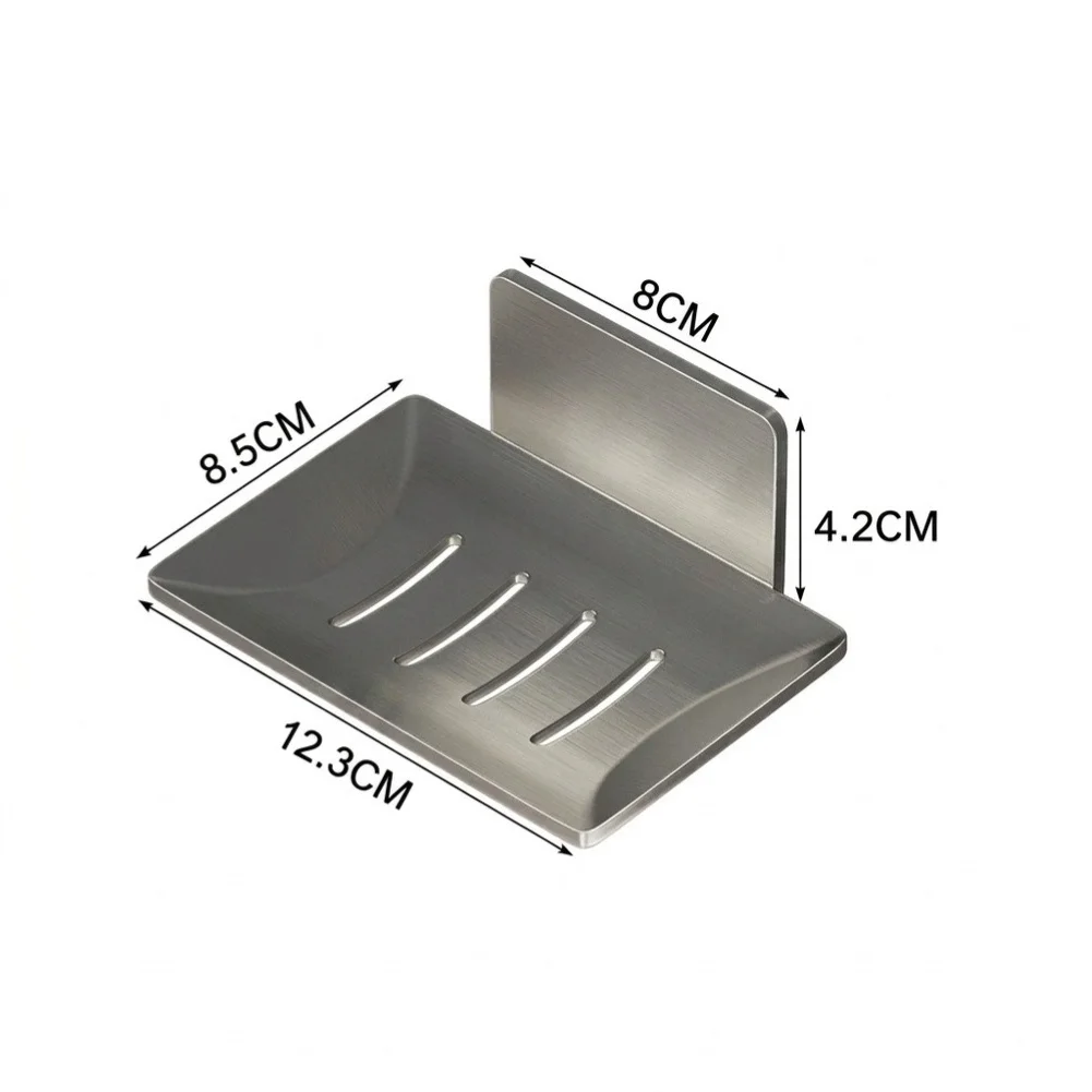Wall Mounted Soap Dish Set for Bathroom Essentials Including Soap Sponge and Loofah with Sleek Gunmetal Gray Finish