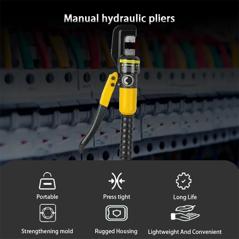 Strumento per crimpare cavi idraulici Piegatrice manuale a mano Terminale in alluminio rame Morsetto per pressa per cavi Utensile elettrico