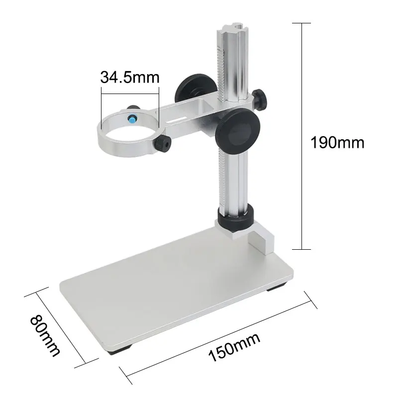 Microscope Raising Lowering Working Stage Aluminium Alloy for USB Digital Microscope with Ring Holder Microscope Accessories