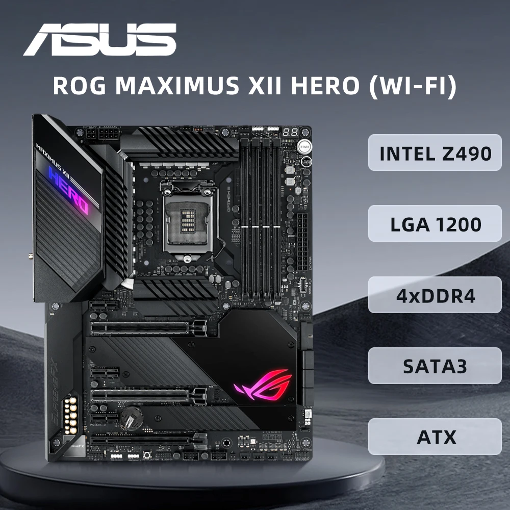 ASUS ROG MAXIMUS XII HERO WI-FI Motherboard LGA1200 Support i5-10600K 11600F i7-10700F 11700K i9-10900K CPU DDR4 Z490 Mainboard