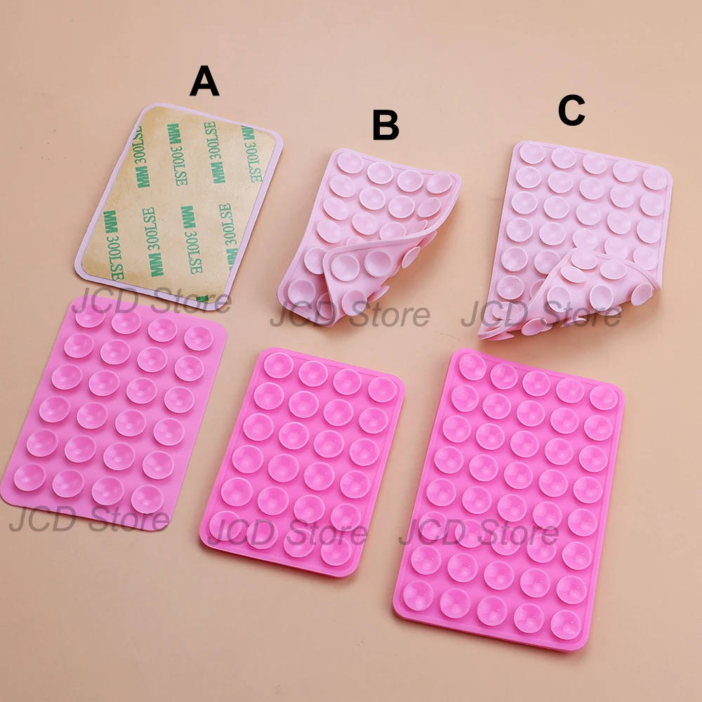 وسادة شفط من السيليكون مزدوجة الجانب من جانب واحد، كوب شفط لاصق مدعوم من مطاط السيليكون، وسادة ثابتة