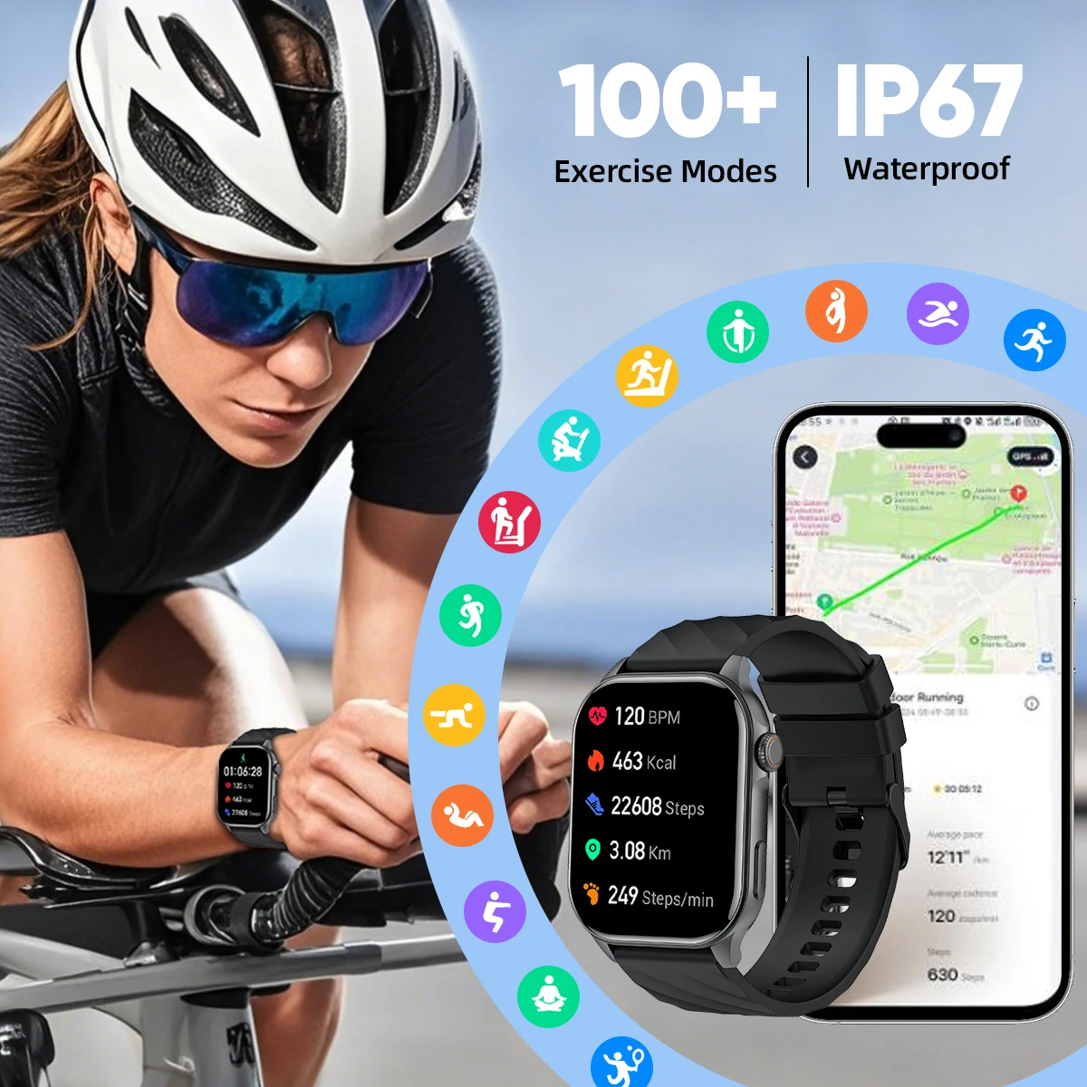 LIGE 2025 جديد بلوتوث دعوة Smartwatch ساعة نسائية 100 + الرياضة المسار معدل ضربات القلب قياس التأكسج الصحة Smartwatch امرأة