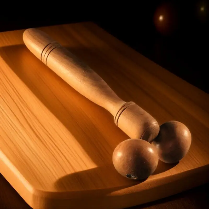 

Wooden Massage Roller Full Body Relief Tool for Deep Tissue Relaxation Portable Massaging Wheel Stick Soothes Muscle Aches and
