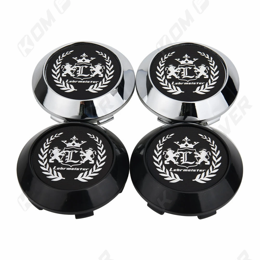 4PCS OD 70MM / ID 63MM Wheel Center Cap LEHR MEISTER Logo Emblem Cover Hub Cap For Rim JDM Caps On Wheels