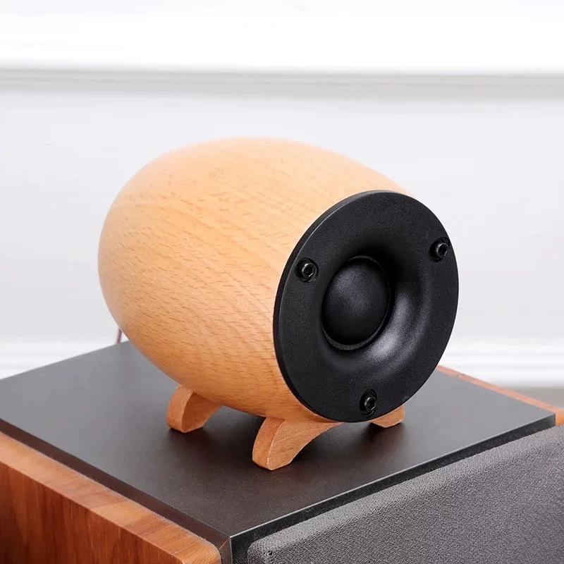 Altavoz pequeño de madera maciza, altavoz tweeter de grado de audio, retro, profesional de madera, compensación ultraalta, mini audio pequeño
