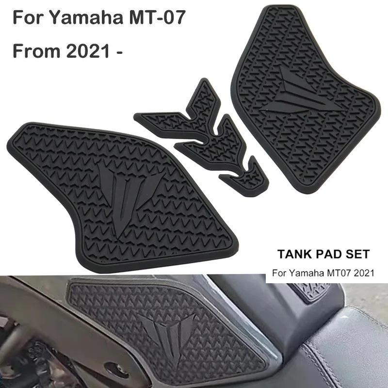 For Yamaha MT07 MT 07 MT-07 2021 2022 2023 Motorcycle Fuel Tank Pad Stickers Anti-scratch Gas Tanpads Waterproof Decal Protector