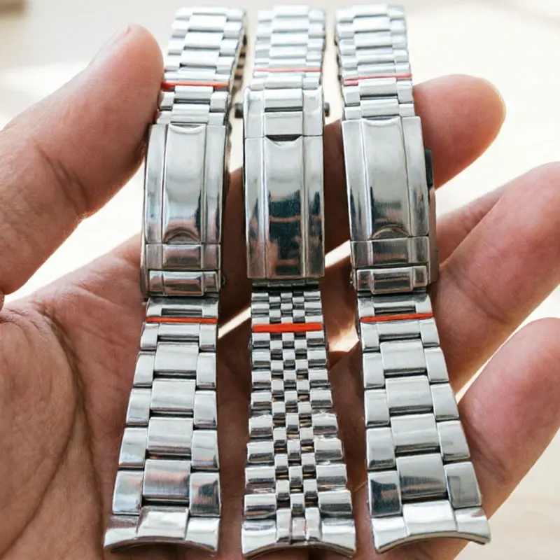 20mm Watchband For Rolex Submariner Daytona SUP GMT Band Watch Metal Oyster Traditional Watch Stainless Steel 904 Jubilee Strap