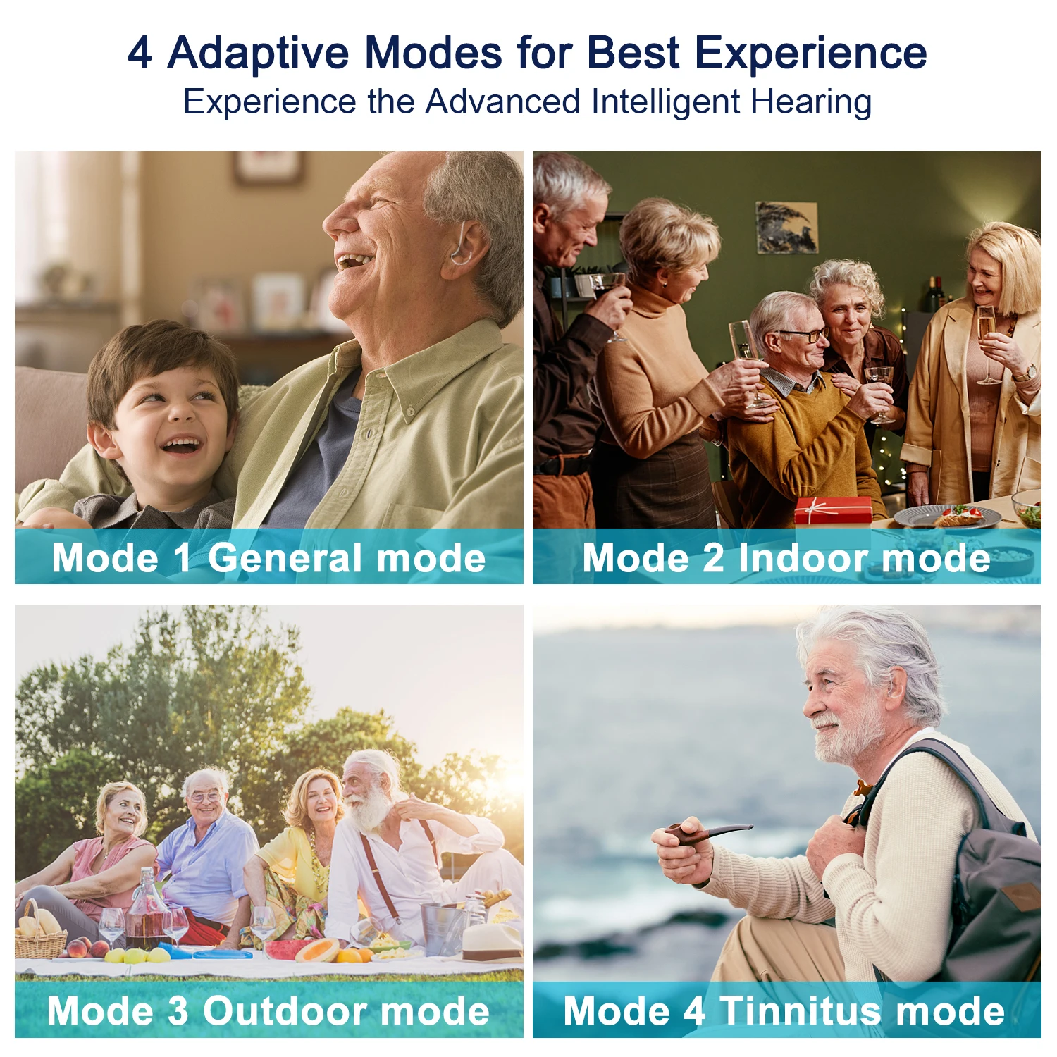 16 Channel Hearing Aids Rechargeable Bluetooth Hearing Aid for Seniors Adults Digital BTE Hearing Assist with Noise Cancelling