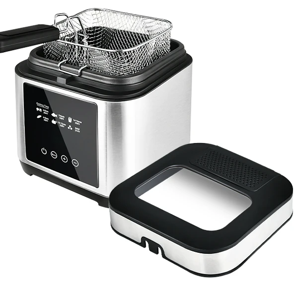 2.5L Digital Smart  Deep Fryer German Silver Small Kitchen Appliance  App-Controlled Non-Stick Fried Chicken