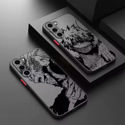 My Heroes Academy Anime Cool Frosted Translucent For Samsung Galaxy S24 S23 S22 S21 S20 FE S10 S9 S8 Plus Ultra Pro 5G Cover