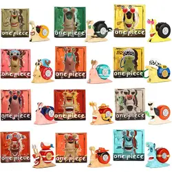 12/One Pieces Figure Ace Luffy Den Den Mushi Law Doflamingo Telephone Snail Worm Action Anime Model Collection Decor Boys Gifts