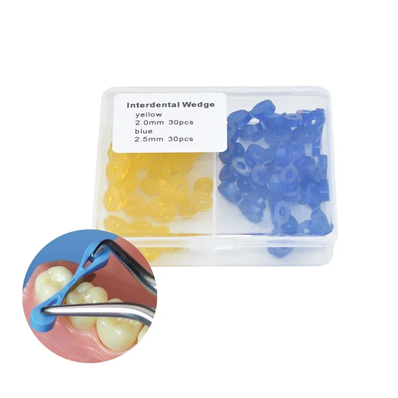 

60Pcs Dental Tooth Separator Elastic Rubber Fixing Wedges for Matrix Bands and Matrices Dentist Orthodontic Accessories