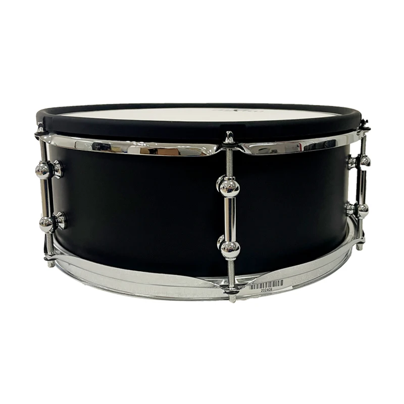 13 Inch Matt Black Snare Drum Pad Metal Stand Dual Zone Mesh Head Rim Cross Sticks Durable Percussion Musical Instrument