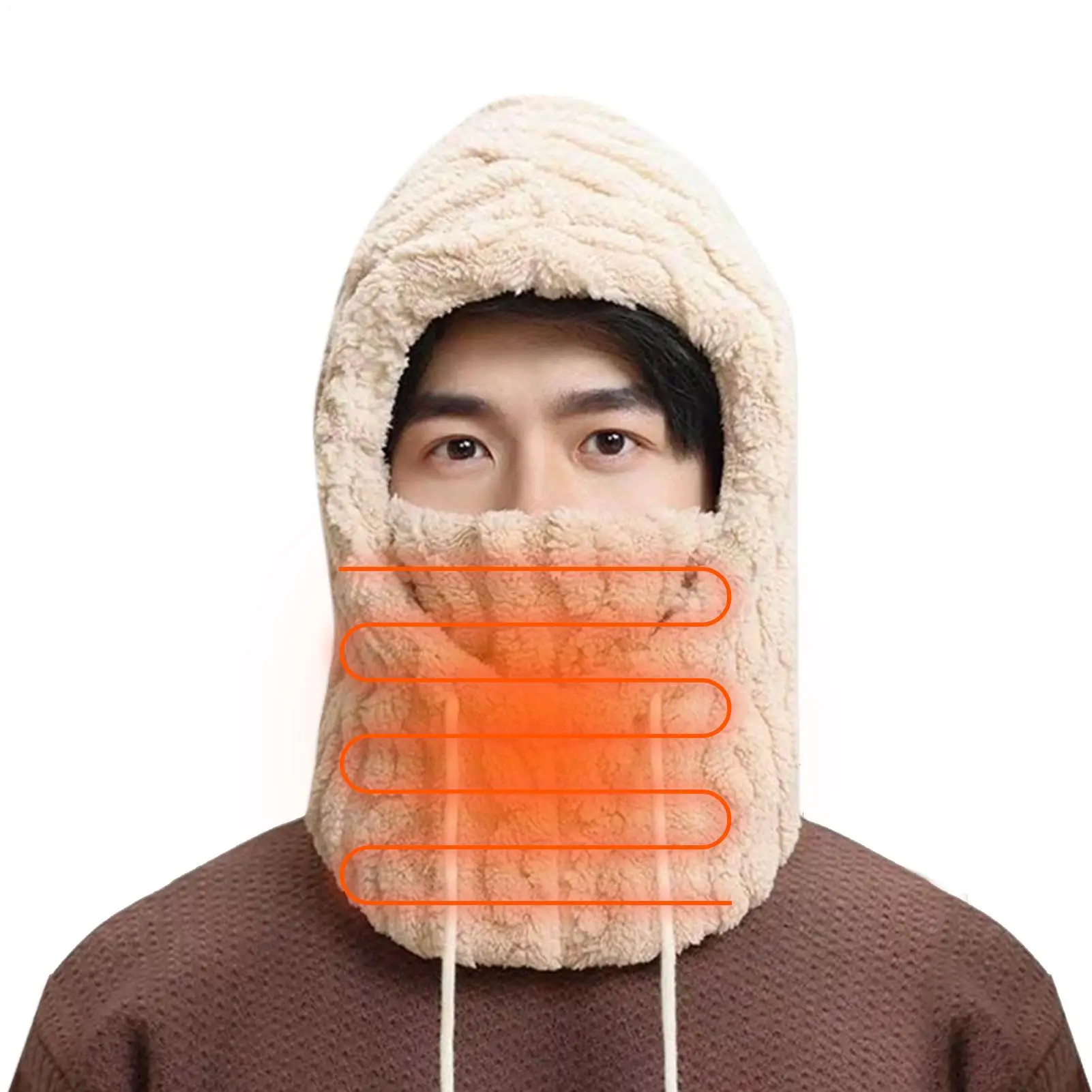 

Зимняя шапка, термоветрозащитная регулируемая крышка для лица, шапка для верховой езды, зимняя полнолицевая крышка для мужчин, женщин, взрослых, езда на велосипеде на открытом воздухе