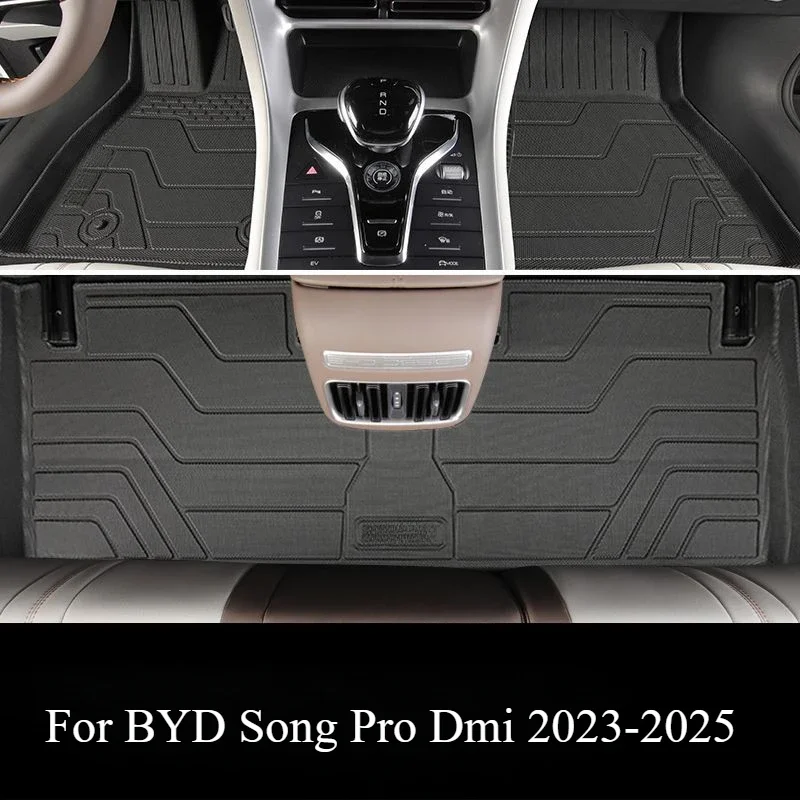 TPE Car Floor Mats For BYD Song Pro Dmi 2023-2025 Cargo Liners Waterproof Non-slip Seat Back Protector Trunk Mats Car Carpet