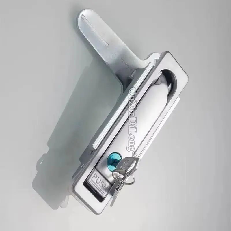 2PCS Industrial Machinery Cabinet Panel Cam Locks Push Button Pop Up Distribution Box Lock Switch Electric Cabinet Door Lock+Key