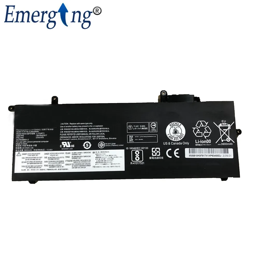 11.4V 48WH New L17C6P71 Battery for Lenovo ThinkPad X280 L17M6P71 L17L6P71 01AV470 01AV471 01AV472 SB10K97617 SB10K976