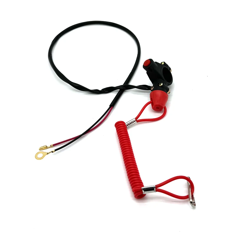 22mm Motorcycle Emergency Kill Stop Switch For ATV 49CC Mini Dirt Bike Liya Apollo ATV Quad Moto With Safety Tether Lanyard