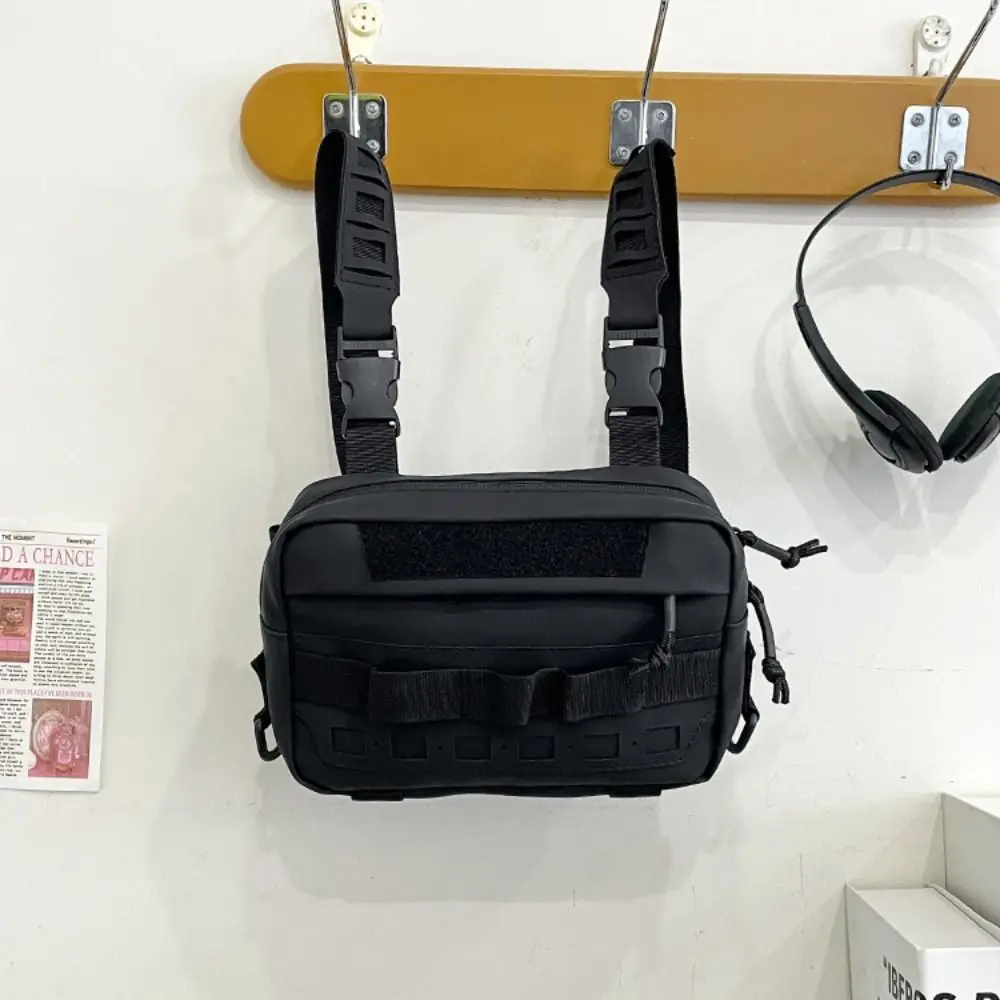 Portable Adjustable Running Vest Backpacks Nylon Lightweight Sports Chest Pack Large Capacity Waterproof Camping Bum Bags Travel