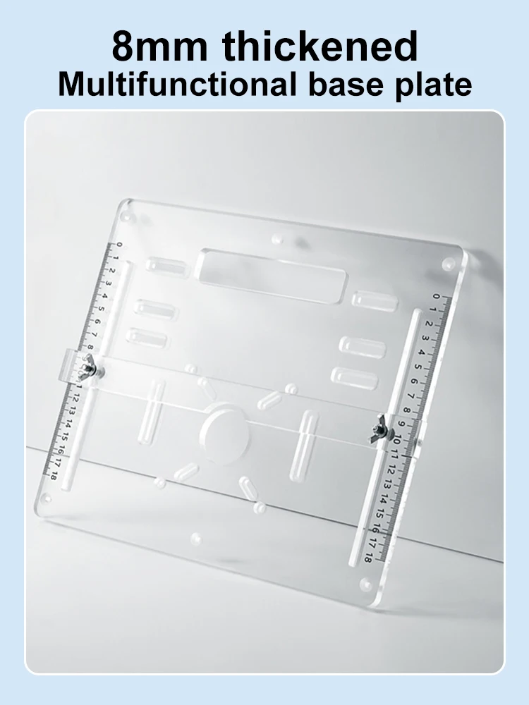 Router Table Saw Cutting Base Plate Acrylic Wood Router Flip Board Adjustable Trimming Machine Cutting Auxiliary Bottom Plate