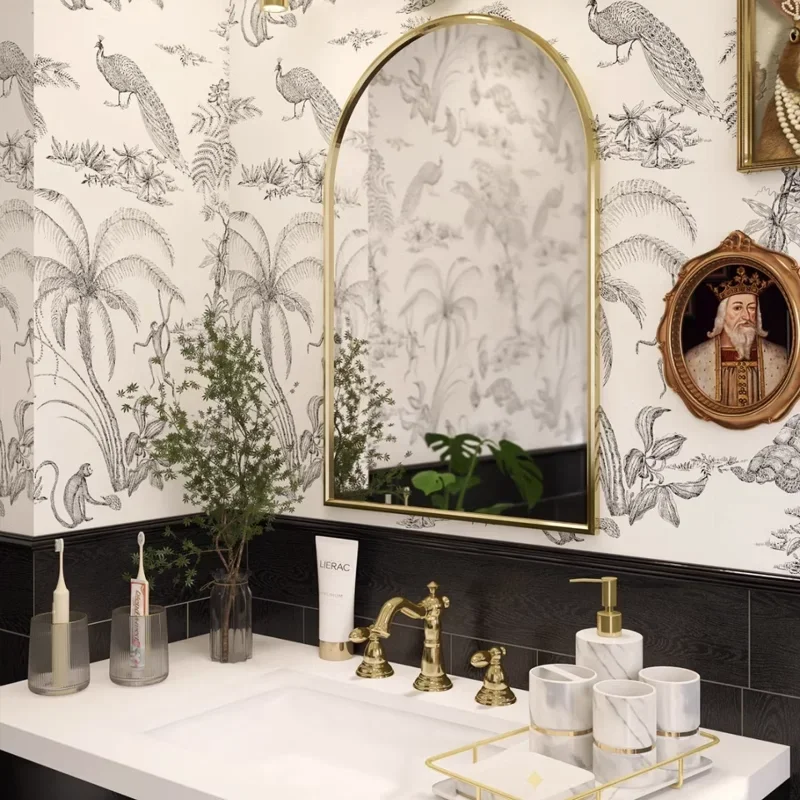 

American retro bathroom cabinet toilet washstand