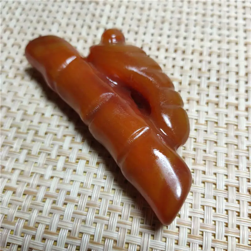 China Antique Crafts Red Agate Red Mountain Culture Jade Carving Handle piece modern exquisite handicraft