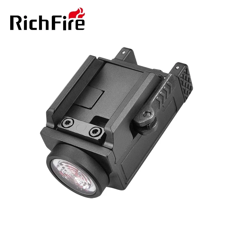 Richfire SFD-021D Mini Tactical Led Flashlight 800LM MVP Optical Weaponlight Self Defense Rechargeable Quick Release Rail Mount