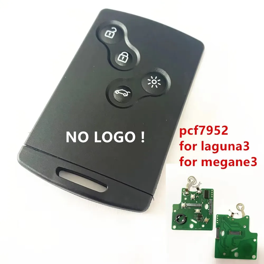 Pas de LOGO! Carte de clé télécommande à 4 boutons, 5 pièces/lot, 433MHz ID46-PCF7952, entrée sans clé pour Renau Megane 3 Laguna 3 Scenic