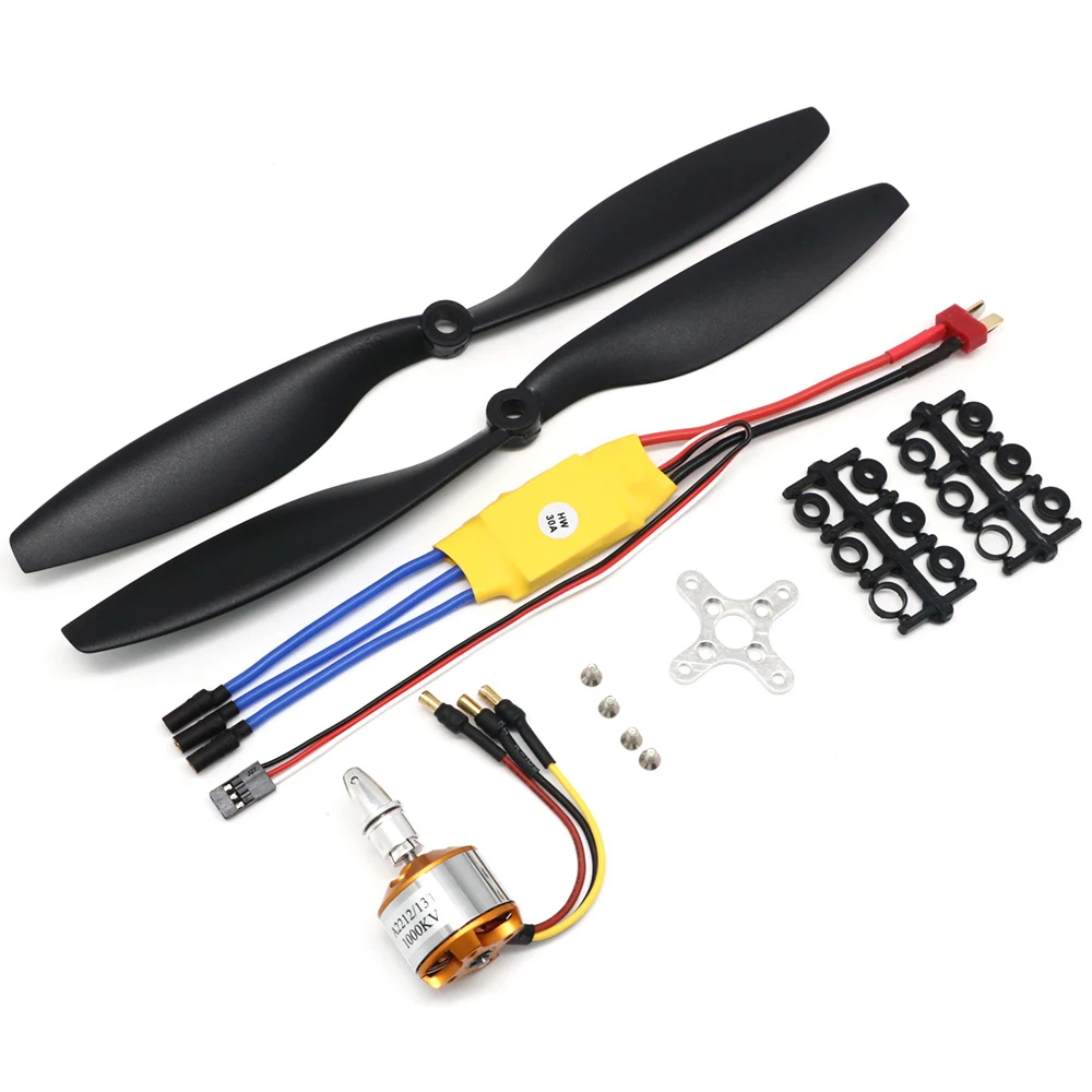 A2208 2208 1100KV/1400KV/2600KV 2-3S Brushless Motor+30A ESC+1045 Propeller For RC F450 F550 Quadrocopter Airplane Accessories