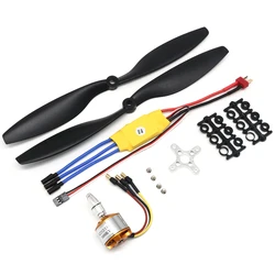 A2208 2208 1100KV/1400KV/2600KV 2-3S Brushless Motor+30A ESC+1045 Propeller For RC F450 F550 Quadrocopter Airplane Accessories