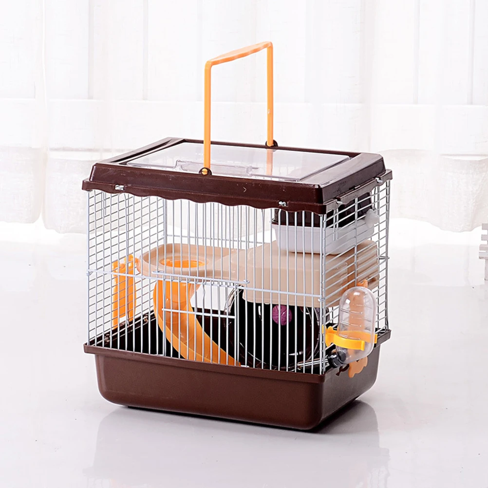 

Luxury Hamster Villa Transparent PP Material Leakproof Water Jug Running Wheel Included House for Small Pets Home Decoration Pet