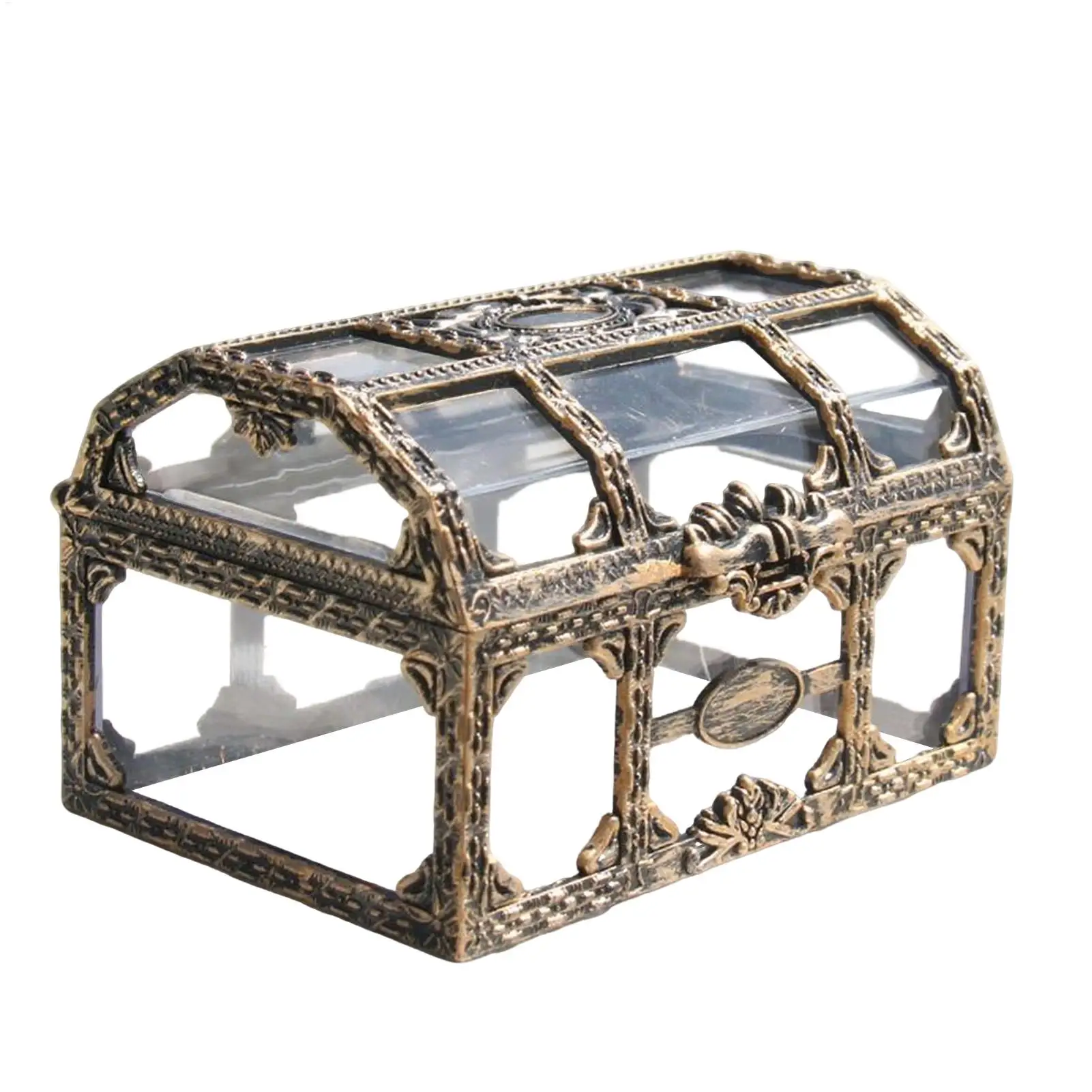 Pirate Treasure Box Clear Treasure Pirate Chest Portable Box Vintage Container for Carnivals Girl Candy Keepsakes Boy
