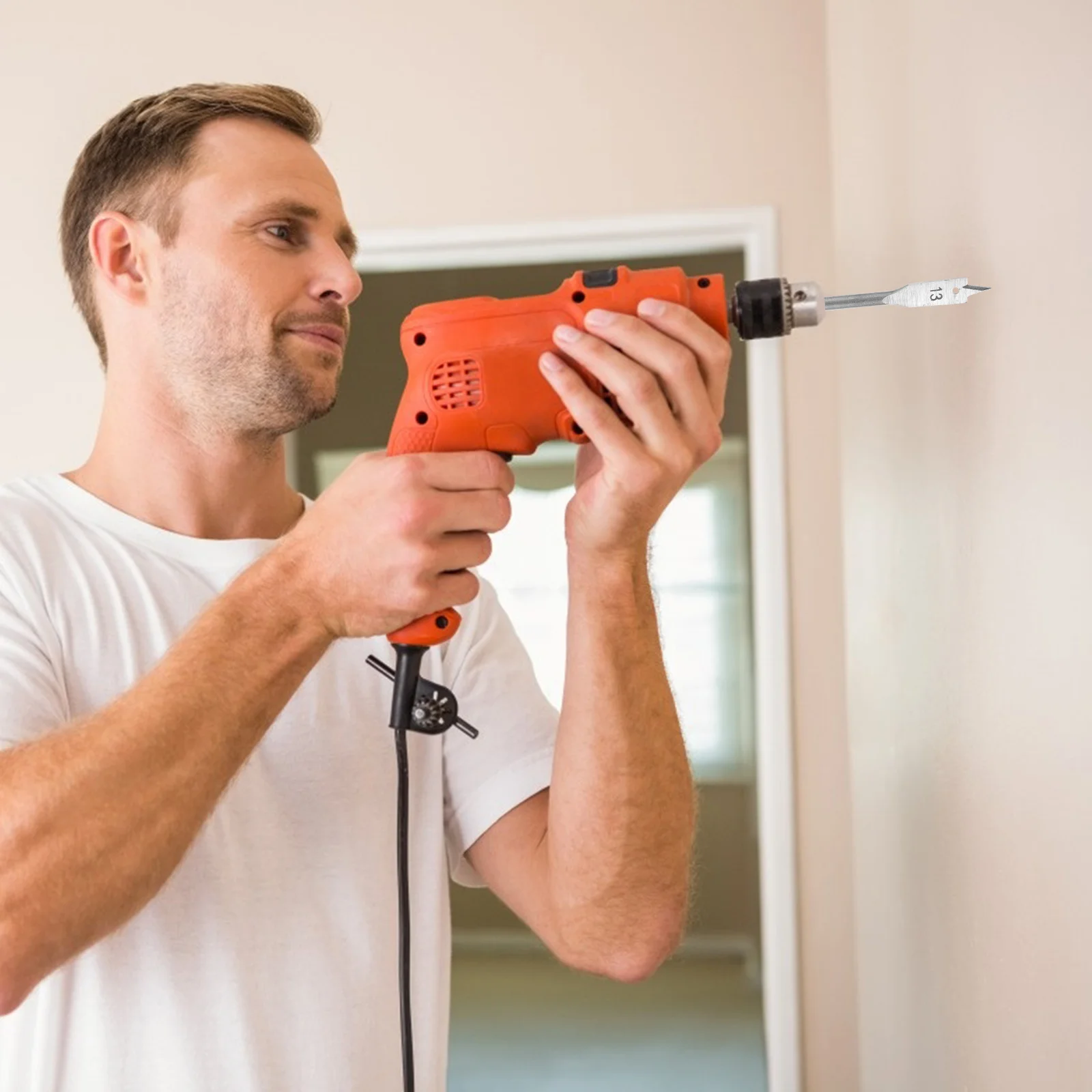 10 szt. Wiertło do drewna z 3 ostrzami, otwornica do drewna, do usuwania sklejki, trwałe narzędzie tnące