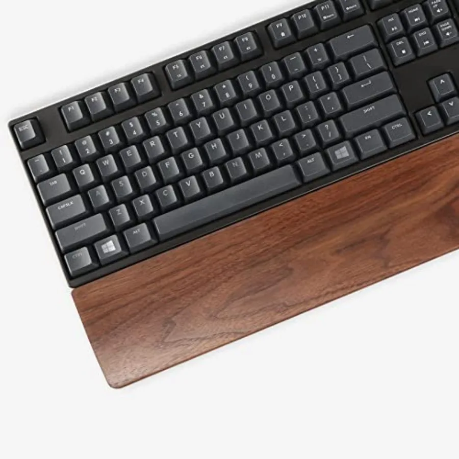 Wooden Wrist Rest, 17.3-inch Length and 20mm Thickness for Full-Sized Keyboard, Palm Rest, Ergonomic Design for Mechanical Gami view 6