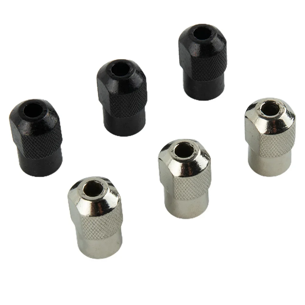 6pcs Mini Drill Chuck M8 0.75mm Zinc Alloy Chuck Nut Rotary Tool For Electric Grinder Power Tools Accessories