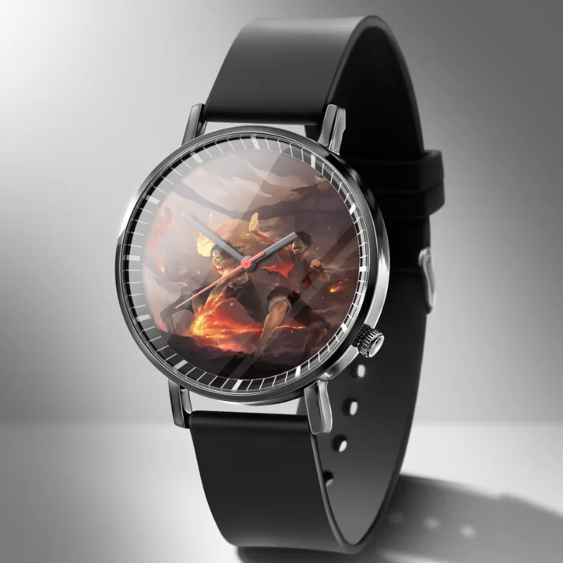 One Piece Watch Luffy Roronoa Zoro Wristwatch Leather Printing Watch Cartoon Quartz Electronic Watch Toy Kid Birthday Party Gift
